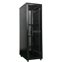 DATEUP MSD.6642.9601,42U 600X600,Floor standing cabinet,Front vented camber door and rear double section flat vented door with handle lock(lock disassemble),two panels in each side with small round lock,Aluminum plate logo 